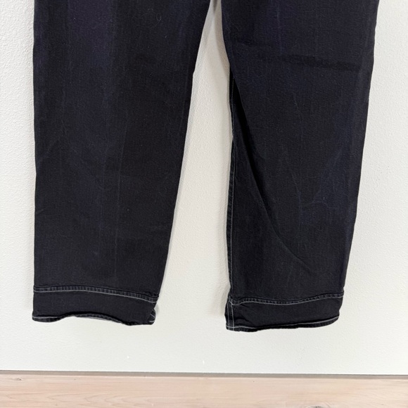 PAIGE Sasha Wide Leg Cuff Jeans Twilight Black Casual Boho Preppy Women’s 28 - Picture 9 of 13